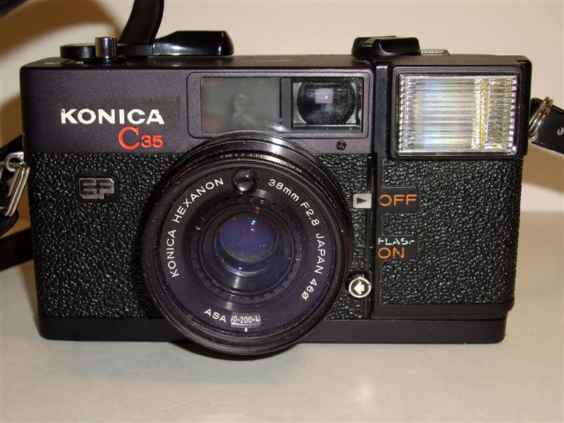 完動品・稀少♢Konica c35 EF3 ホワイト フィルムカメラ 動作確認済+