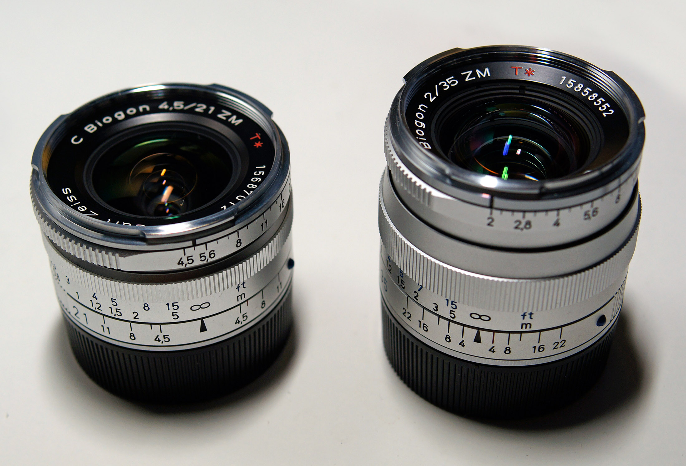 Zeiss C Biogon 4.5/21 ZM & Zeiss Biogon 2/35 ZM