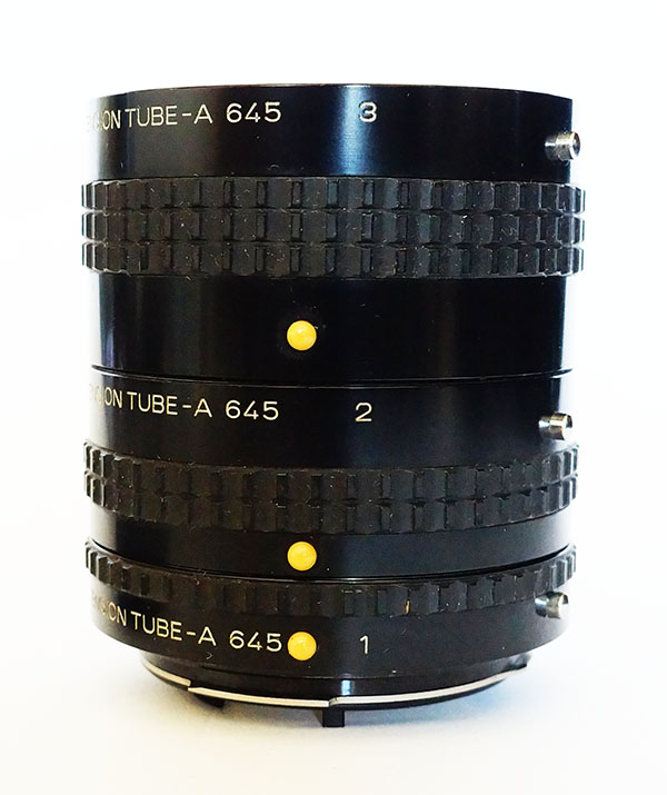 SOLD-Pentax 645 extension tubes set and rear converter-A 2X