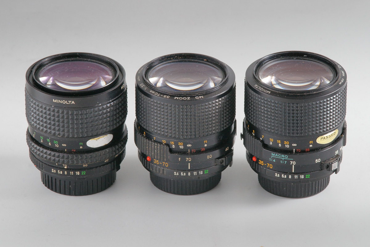 Minolta MD 3.5/35.70mm: Comparing the three versions