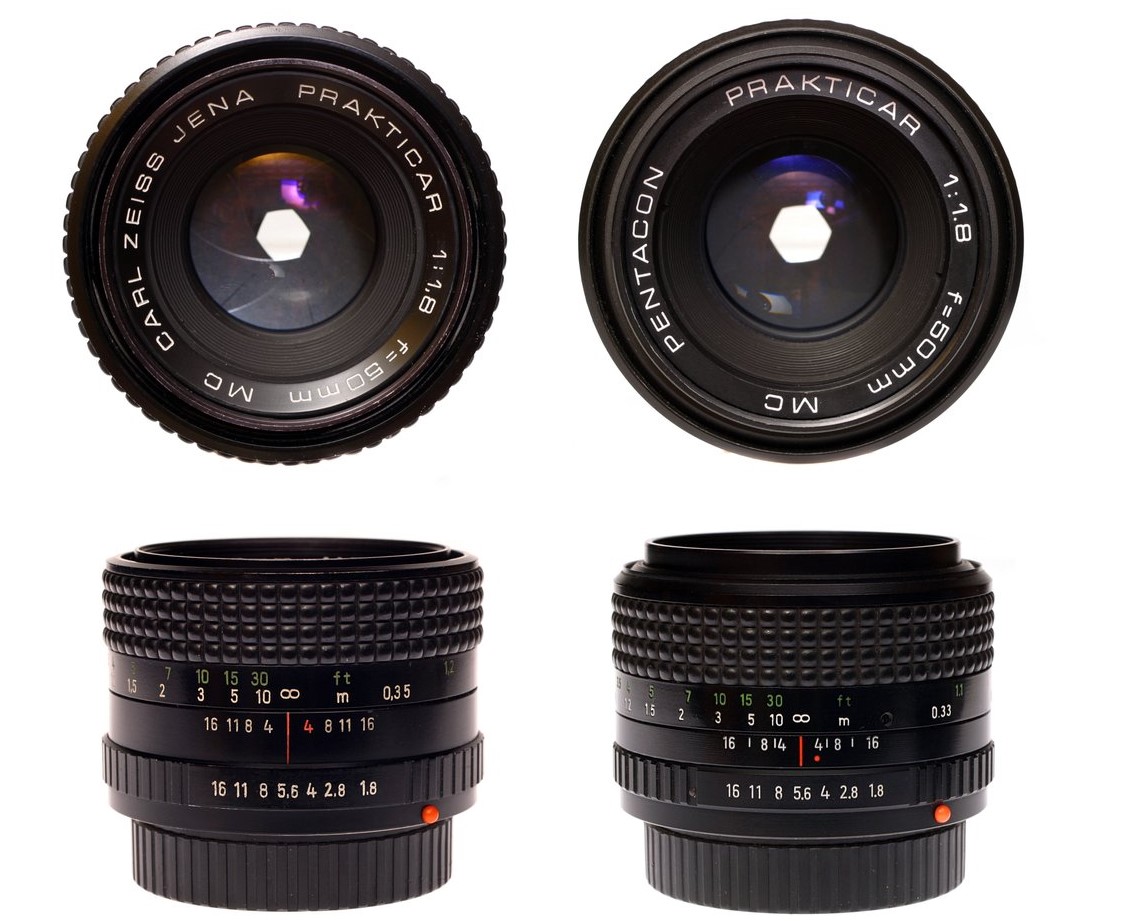 Carl Zeiss Jena Prakticar 50mm f1.8 vs Pentacon Prakticar